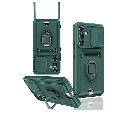 Galaxy A05S K�l�f Zuma Kartvizitli Y�z�kl� Silikon - Ye�il