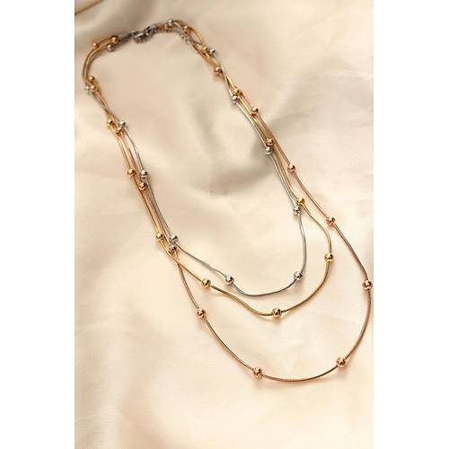 316L �elik Kar���k Renkli Top�uk Tasar�ml� �oklu Kolye