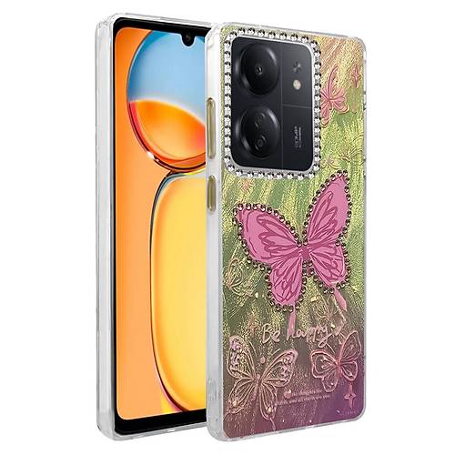 Redmi 13C K�l�f Blade Aynal� Desenli Kapak - Desen 5