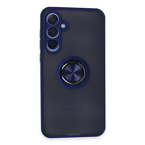 Galaxy A55 5G K�l�f Montreal Y�z�kl� Silikon Kapak - Lacivert