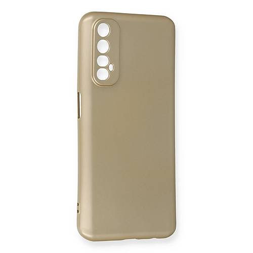 Realme 7 K�l�f First Silikon - Gold