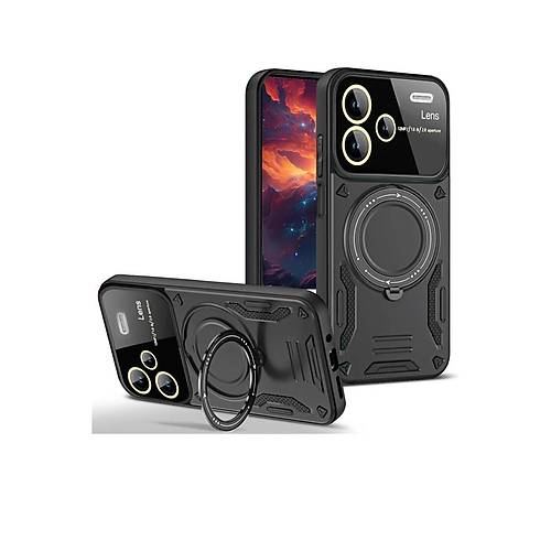 Redmi Note 13 Pro Plus Joy Lens Standl� Kapak - Siyah