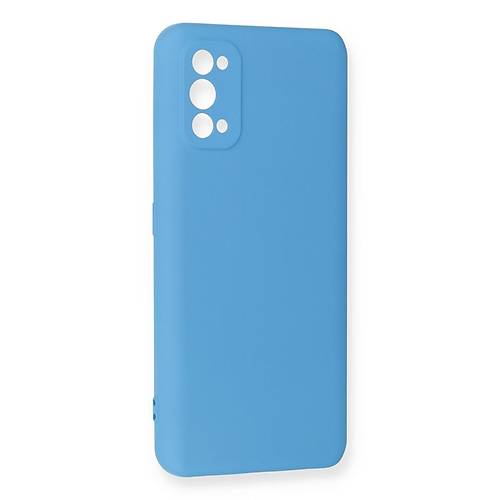 Realme 7 Pro K�l�f Nano i�i Kadife Silikon - Mavi