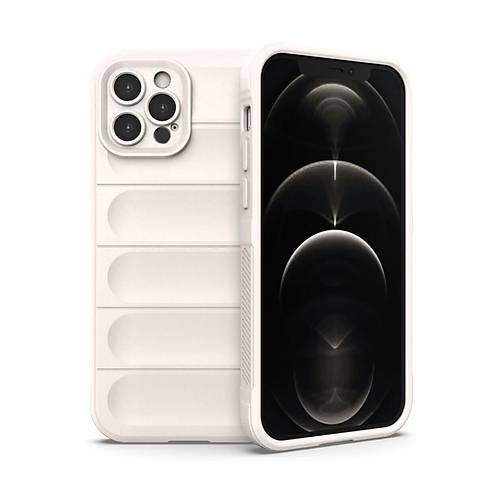 iPhone 12 Pro K�l�f Optimum Silikon - Krem