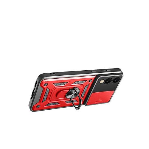 Galaxy S25 Edge Pars Lens Y�z�kl� Silikon - K�rm�z�