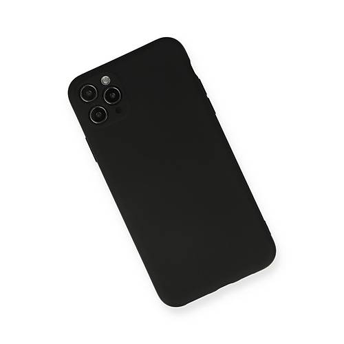 iPhone 11 Pro Max K�l�f Nano i�i Kadife Silikon - Siyah