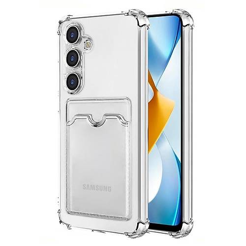 Galaxy S24 Plus K�l�f Kart �effaf Silikon - �effaf