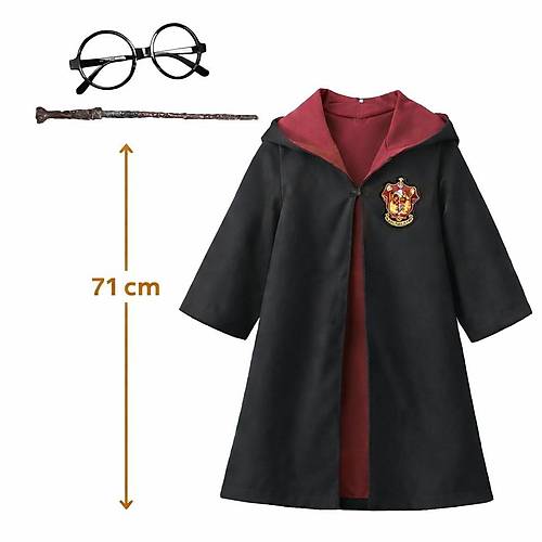 Harry Potter �ocuk Bebek Kost�m Seti � Asa G�zl�k Pelerin 71 cm (2-4 Ya�)