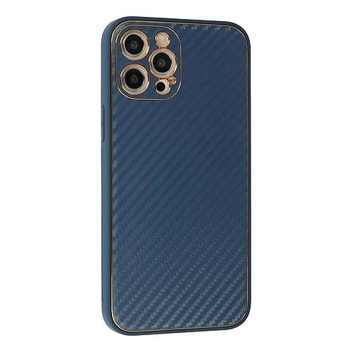 iPhone 12 Pro Max K�l�f Coco Karbon Silikon - Mavi