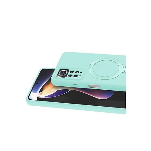 Redmi Note 12 Pro 4G Regal Magsafe Standl� Kapak - Su Ye�ili