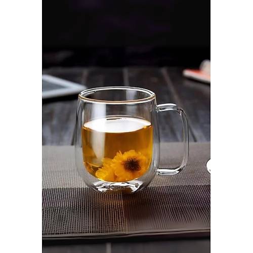 Cam �ift Cidarl� Bardak 350 ml