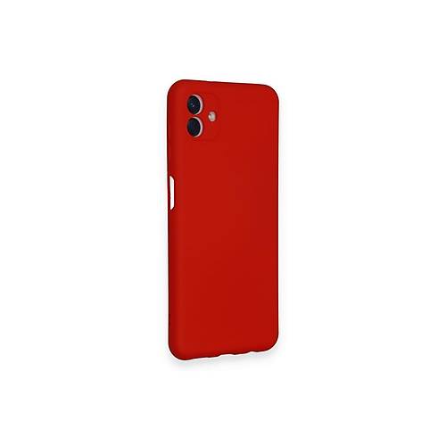 Galaxy A04 K�l�f Nano i�i Kadife Silikon - K�rm�z�