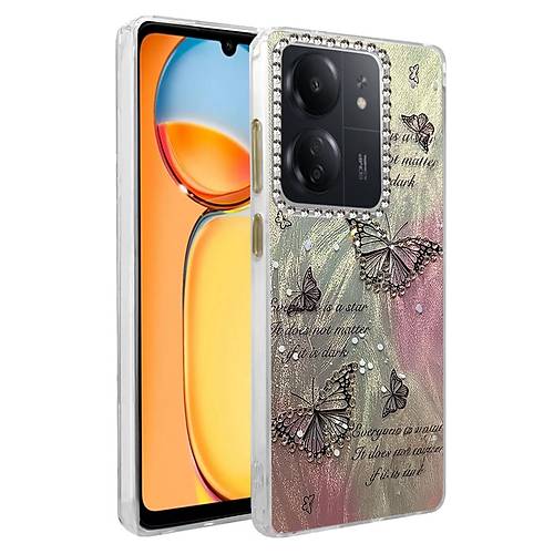 Redmi 13C K�l�f Blade Aynal� Desenli Kapak - Desen 6