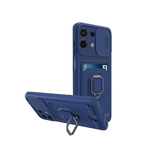 Redmi Note 13 4G K�l�f Zuma Kartvizitli Y�z�kl� Silikon - Lacivert