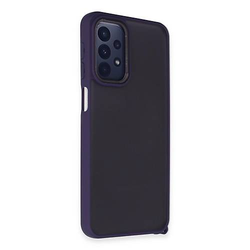 Galaxy A23 4G K�l�f Elegant Kapak - Derin Mor