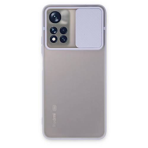 Redmi Note 11 Pro Plus 5G K�l�f Palm Buzlu Kamera S�rg�l� Silikon - Lila