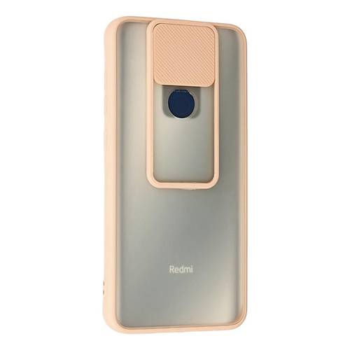 Redmi Note 9 K�l�f Palm Buzlu Kamera S�rg�l� Silikon - Pembe