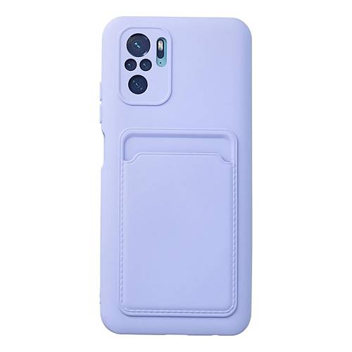 Redmi Note 10S K�l�f Kelvin Kartvizitli Silikon - Lila