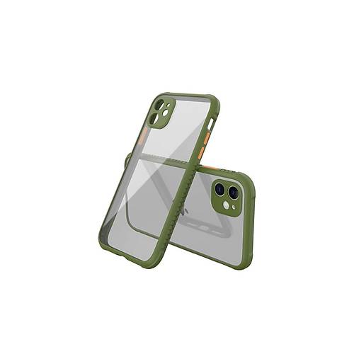 iPhone 12 Mini K�l�f Miami �effaf Silikon - Koyu Ye�il