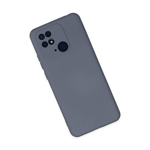 Redmi 10C K�l�f Nano i�i Kadife Silikon - Gri