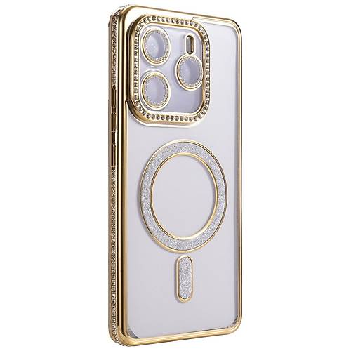 Redmi Note 14 4G Joke Simli Magneticsafe K�l�f - Gold