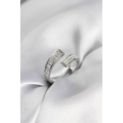 G�m�� Renk Sedefli Baget Zirkon Ta�l� Kad�n Y�z�k