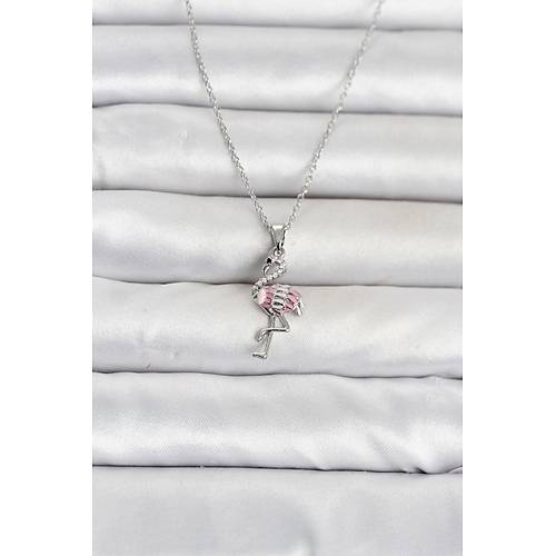 316L �elik Zincir G�m�� Renk Flamingo Model Kad�n Kolye