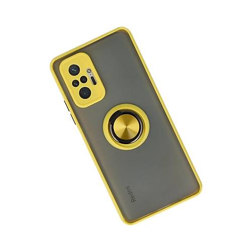 Redmi Note 10 Pro K�l�f Montreal Y�z�kl� Silikon Kapak - Sar�