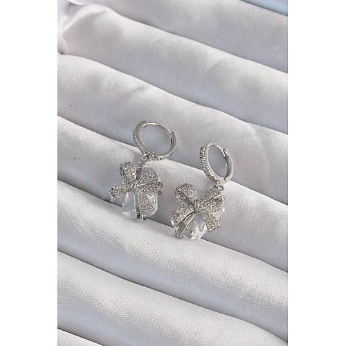 Pirin� G�m�� Renk �ri Zirkon Ta�l� Fiyonk Model Halka K�pe