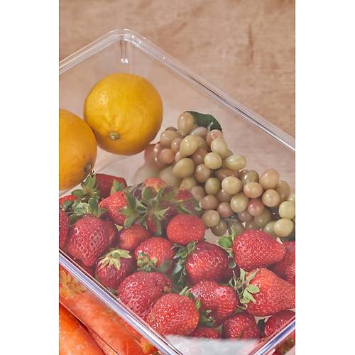 2 Li Kapakl� Buzdolab� Organizeri & Buzdolab� D�zenleyici 4,5 lt
