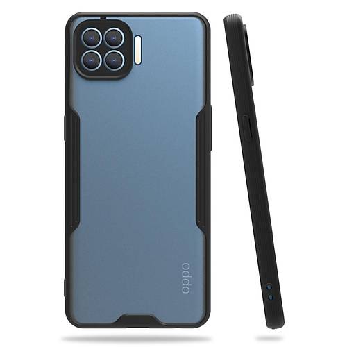 Reno 4 Lite K�l�f Platin Silikon - Siyah