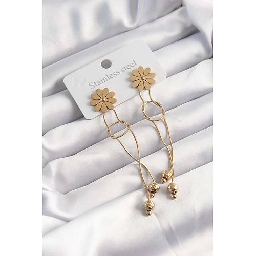 316L �elik Alt�n Renk Sallant�l� D���m Model Papatya K�pe