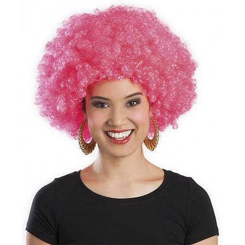 Pembe Renk K�v�rc�k Afro Bonus Peruk