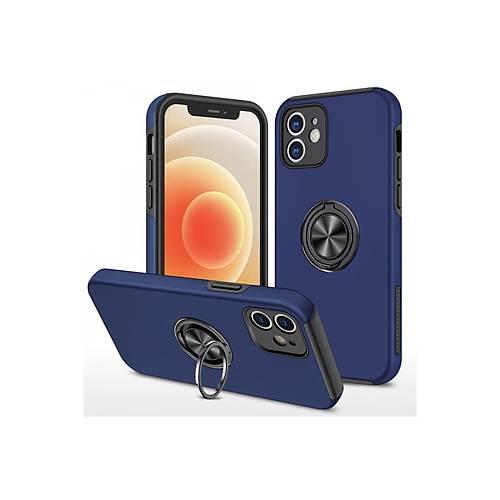 iPhone 12 K�l�f Elit Y�z�kl� Kapak - Lacivert
