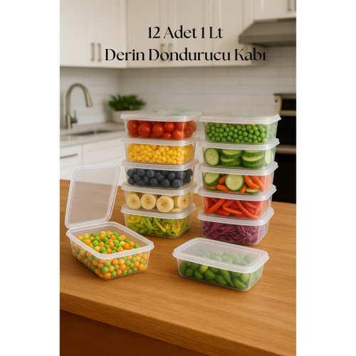 12�li Derin Dondurucu Saklama Kab� & Organizeri 1 lt 12,5x19,5x5,5 cm