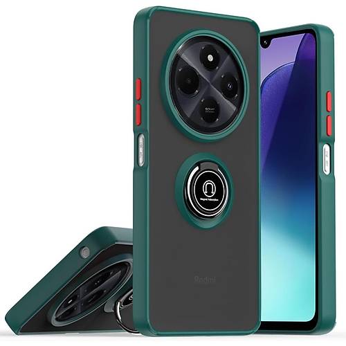 Realme C75 4G K�l�f Montreal Y�z�kl� Silikon Kapak - Ye�il