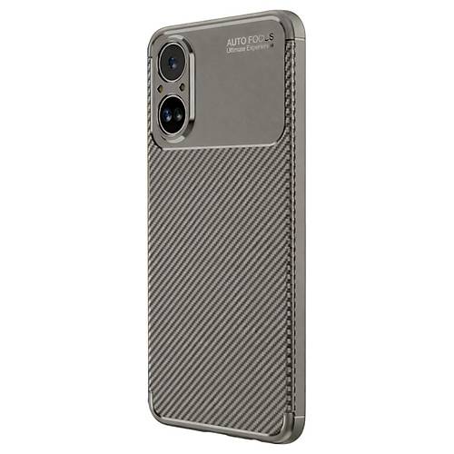 Realme 12 Lite K�l�f Auto Focus Karbon Kapak - Gri
