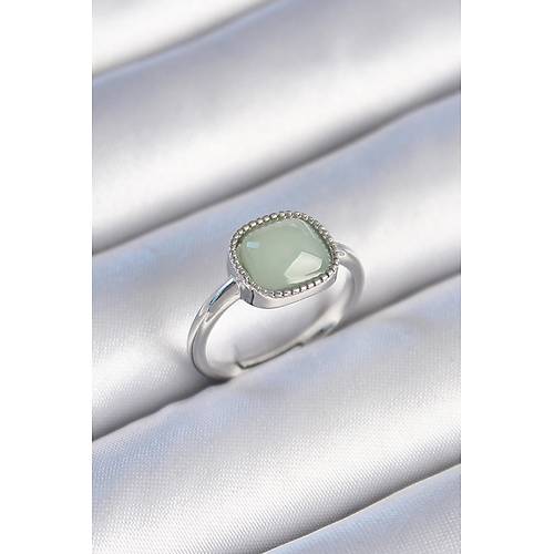 Pirin� G�m�� Renk Ye�il Kare Mineli Kad�n Y�z�k