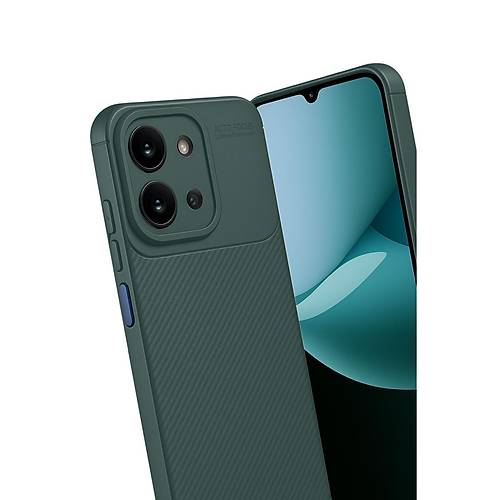 Redmi 15C 4G Auto Focus Karbon Kapak - Koyu Ye�il