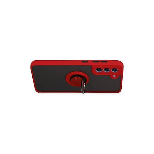 Galaxy S21 FE K�l�f Montreal Y�z�kl� Silikon Kapak - K�rm�z�