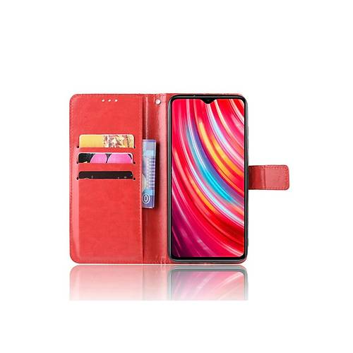 Redmi Note 8 Pro K�l�f Trend S Plus Kapakl� K�l�f - K�rm�z�