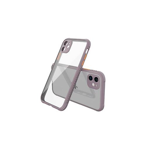 iPhone 12 Mini K�l�f Miami �effaf Silikon - A��k Mor