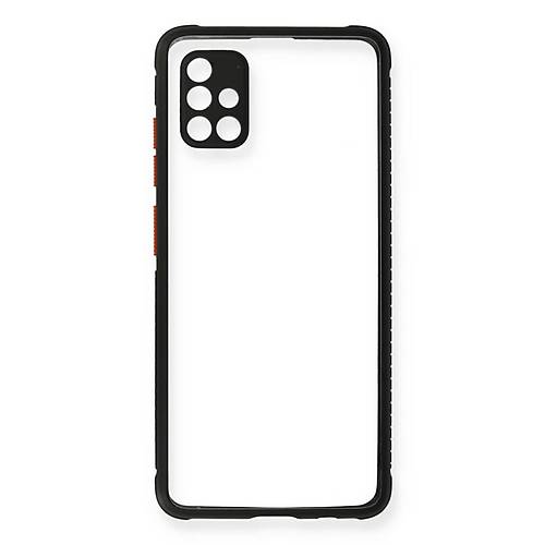 Galaxy A71 K�l�f Miami �effaf Silikon - Siyah