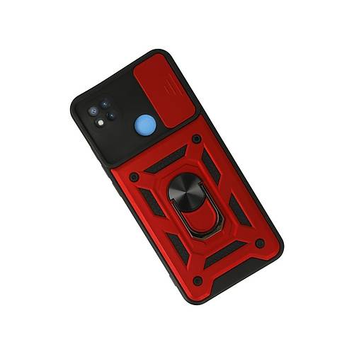 Redmi 9C K�l�f Pars Lens Y�z�kl� Silikon - K�rm�z�