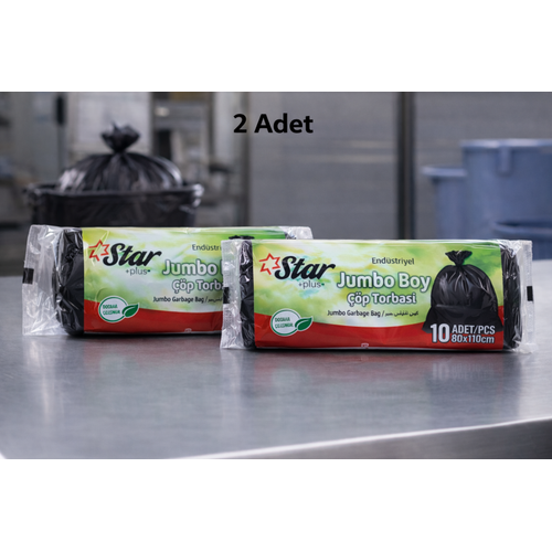 Star Plus End�striyel Jumbo Boy At�k Torbas� 80x110 cm 10 Adet Dayan�kl� Sanayi Tipi At�k Po�eti 2 Adet
