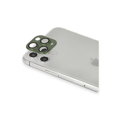 iPhone 11 Pro Max Pers Al�minyum Kamera Lens - Ye�il