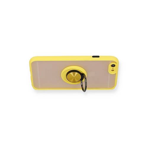 iPhone 6 K�l�f Montreal Y�z�kl� Silikon Kapak - Sar�