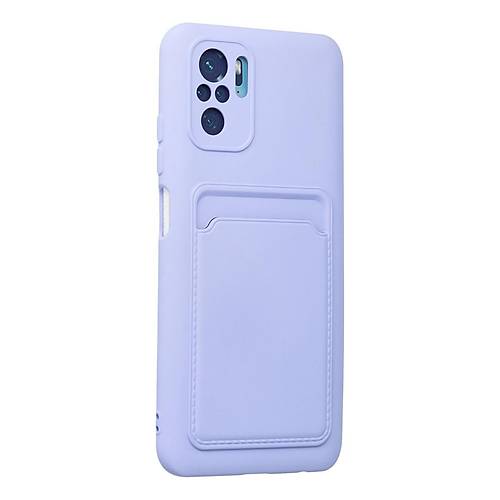 Redmi Note 10S K�l�f Kelvin Kartvizitli Silikon - Lila