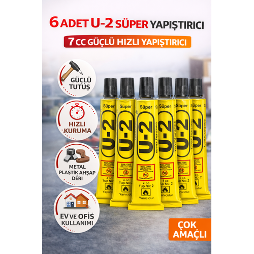 6 Adet U-2 S�per Yap��t�r�c� 7 CC G��l� H�zl� Yap��t�r�c� �ok Ama�l� Metal Plastik Ah�ap Deri Yap��t�r�c�