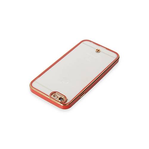 iPhone 6 K�l�f Liva Lens Silikon - K�rm�z�